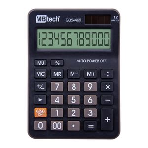 Calculadora Eletrônica 12 Dígitos Preta Mbtech Mb54469
