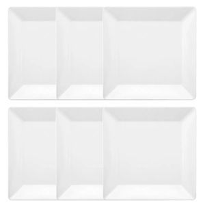 Conjunto De Pratos Rasos 06 Peças Quartier White Oxford