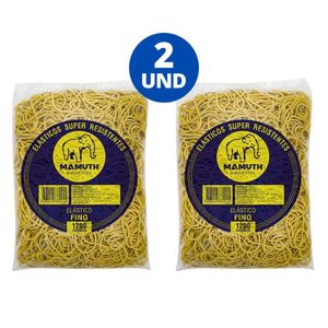 Kit 2 Elástico De Dinheiro Liga Liguinha Amarela 1kg Cada