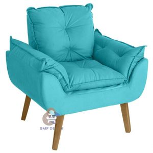 Poltrona Opala Azul Turquesa