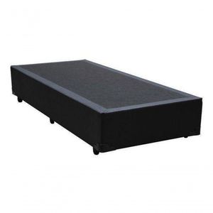Cama Base Box Solteiro Sintético Preto 27X88X188