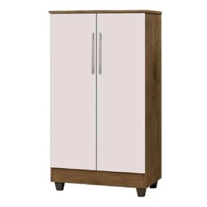 Armário Multiuso Organizador Lavanderia 2 Portas 1,18m Smart Jequitibá / Off White