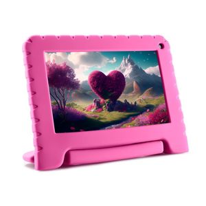 Tablet Multi Kid Pad Controle Parental 2gb Ram + 32gb + Tela 7" + Case + Android 13 (go Edition)Rosa