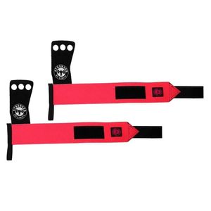 Hand Grip Couro Com Munhequeira Elástica Neon 2 Em 1 TamG