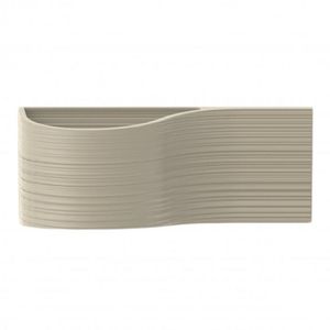Par de Vasos Linea de Parede 50cm X 20cm Japi Cimento