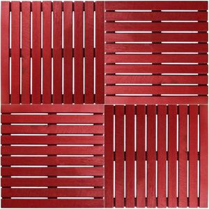 Deck Colorido Painel Modular 50x50 Isabela Revestimentos Placa Vermelho Tomate Seco