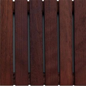 Kit Deck de Madeira Modular Isabela 30cmx30cm com 20 Placas Madeira de Lei Mista
