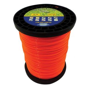 Rolo de Fio de Nylon 2,40mm 436 Metros Redondo para Roçadeira Spin Vulcan Laranja