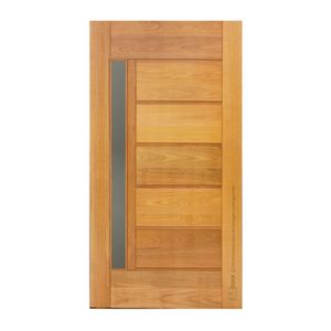 Folha De Porta 210x100cm Tauari Bbb Visor Sem Vidro Mapaf Marrom Claro