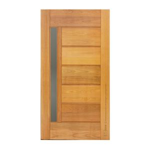 Folha De Porta 210x82cm Tauari Bbb Visor Sem Vidro Mapaf Marrom Claro