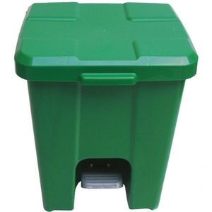 Cesto Lixeira Quadrada Plastica Com Pedal 25 Litros Verde