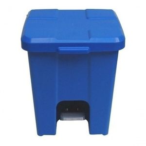 Cesto De Lixeira Quadrada Plastica Com Pedal 15 Litros Azul