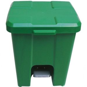 Cesto De Lixeira Quadrada Plastica Com Pedal 15 Litros Verde