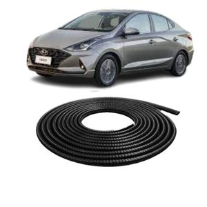 Borracha Protetora Borda Porta Preta Hb20 Sedan 5m 7x14