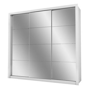 Guarda Roupa Casal Paula Super Glass Branco