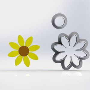 Cortador Girassol Modular Tamanho 6Cm