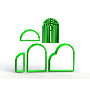 Kit Cortador Molduras Arcos Arco Íris Ieda Tamanho 8 Cm
