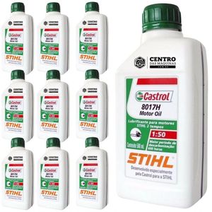 Kit Com 10 Unidades De Óleo 2 Tempos Castrol Stihl 500Ml