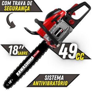 Motosserra Kawashima Kcs500-P À Combustão 49Cc Com Sabre 18"
