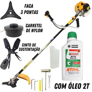 Roçadeira Vulcan Vr520h 2t 52cc + óleo Stihl 500ml 2 Tempos