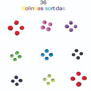 Kit Com 36 Mini Bolo Tipo Espuma 2 Cm Cores Variadas