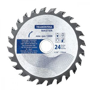 Disco De Corte Para Madeira 4.3/8´´ Tramontina