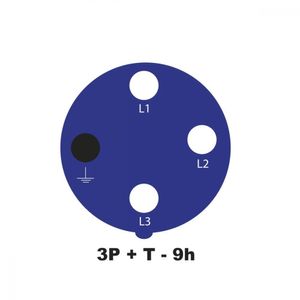 Tomada De Acoplamento Industrial 3P+T 32 A 220-250 Vca 9 H
