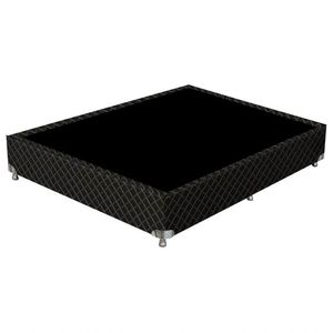 Base Poliester 138X188X27Cm Com Pés Em Pvc Gazin Preto