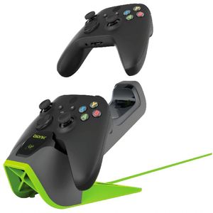 Suporte Duplo Para Carga De Controles Do Xbox Preto E Verde