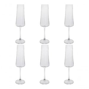 Jogo 6 Taças Champanhe Xtra Cristal Ecológico 210 Ml Bohemia