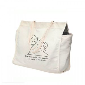 Sacola Ecobag Feira Personalizada Algodão 100% Reciclado - "yoga Cat Sinto Muito"
