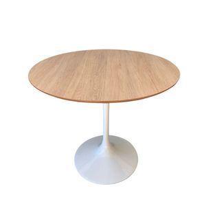 Mesa De Jantar Saarinen 100 Cm Tampo Jade Base Branca Branco