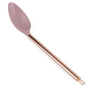 Colher De Nylon Rosa Com Cabo Rose Lyor 34 Cm