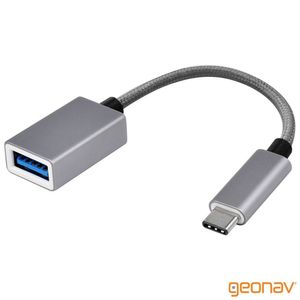 Cabo Adaptador Usb-C Para Usb 3.0 Cinza