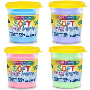 Massinha Soft Baby Colors 150g Acrilex