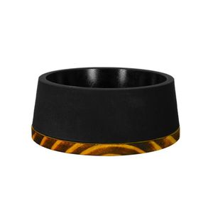 Comedouro Bebedouro Pet Para Cães, Gatos Concreto Polido Cor:preto