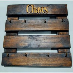 Porta Chaves de Madeira Maciça Móveis Arpus