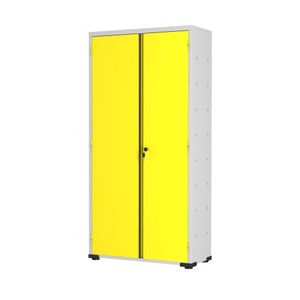 Armário Aço Escritório Fechadura 3 Prateleiras Ea303 Amarelo