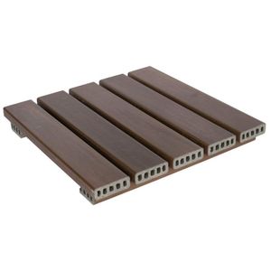 Deck de Madeira Plástica Modular 50cm X 50cm Click In Brasil Ipê