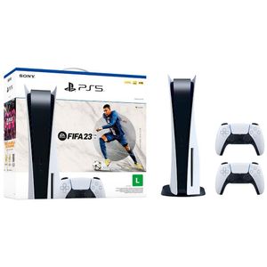 Console Playstation 5 825gb Ssd Fifa 23 Bundle + Controle Dualsense Sony Branco