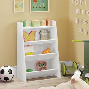 Porta Brinquedos Móveis Estrela Teco 4 Prateleiras Branco