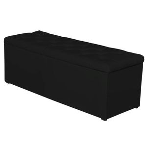 Calçadeira Baú 160cm Paris Corino Preto