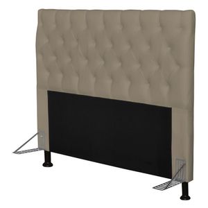 Cabeceira Cama Box Casal 195cm Cristal Corino Areia