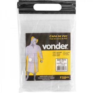 Capa Para Chuva De Pvc Laminado Sem Forro 135 M Transparente Gg Vonder - Caixa Com 2 Unidade - Transparente