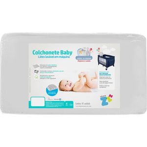 Colchonete Para Berço Fibrasca Baby Desmontável 4 X 75 X 105 Cm Branco