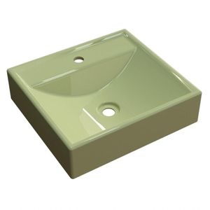 Cuba Pia De Apoio Para Banheiro Quadrada Ravena Q39 Verde Acqua C08