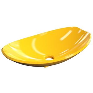Cuba Pia De Apoio Para Banheiro Canoa Luxo 45 C08 Amarelo