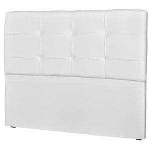 Cabeceira Casal 195Cm London Corino Branco - Js Móveis