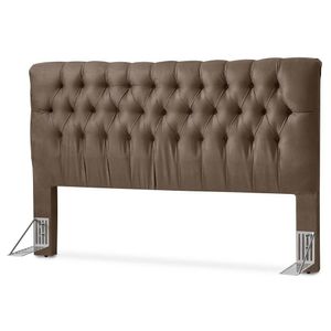 Cabeceira Casal 140Cm Iasmin Suede Animale Marrom