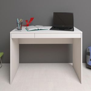 Escrivaninha 2 Gavetas Mobile College Branco Artany